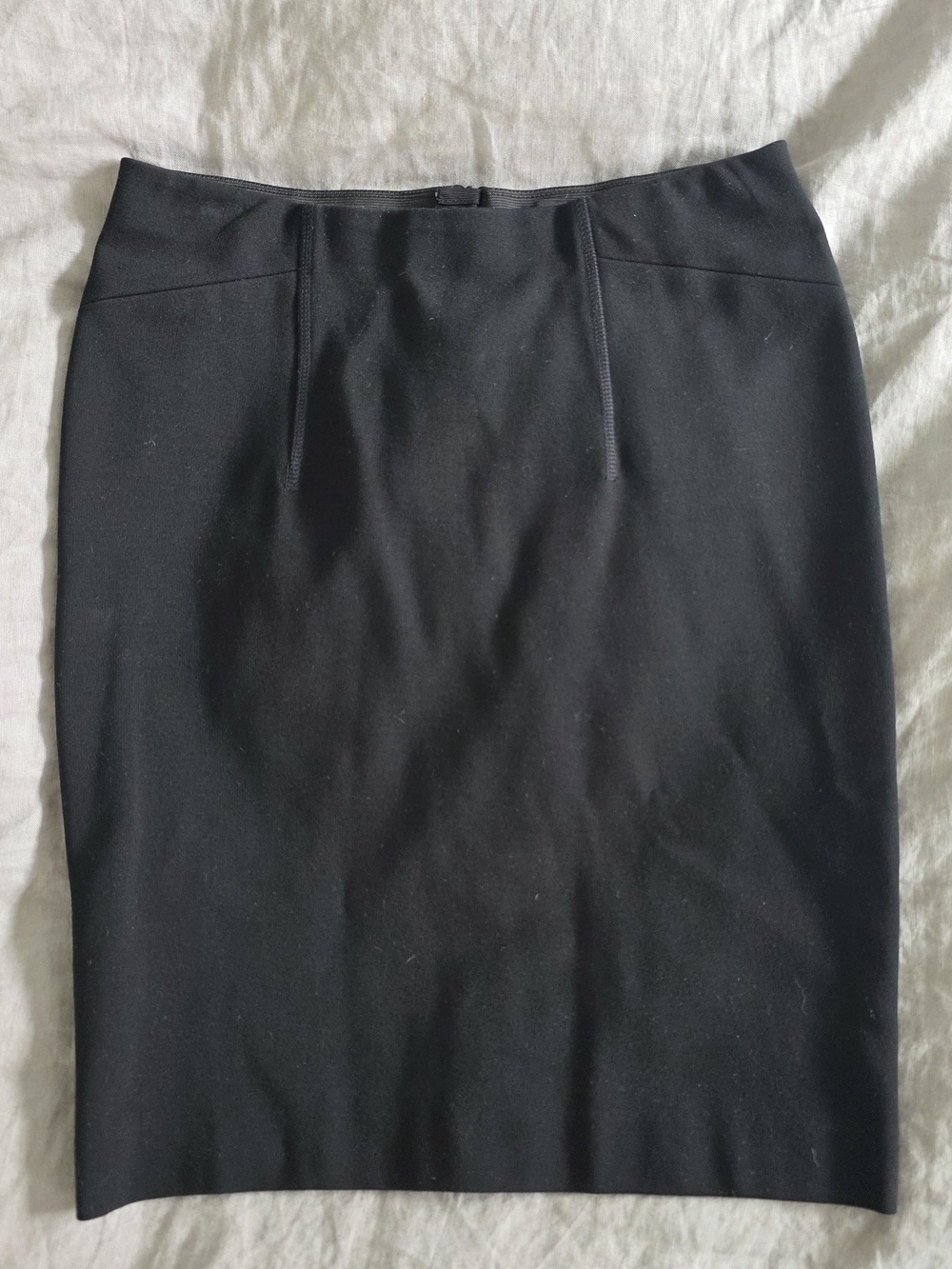 Ann Taylor Black Ponte Pencil Skirt, 0P (0 Petite)